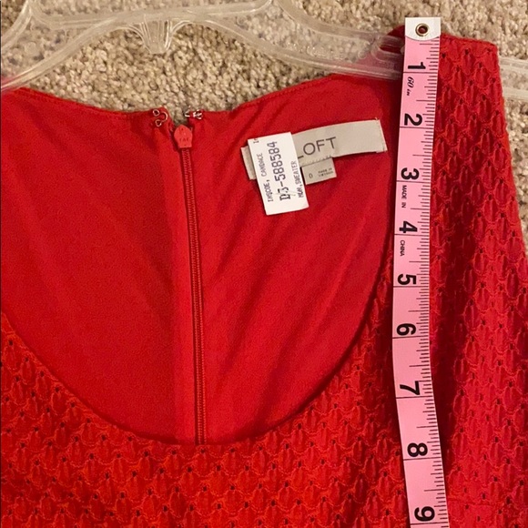 Loft Red Dress (fits like a 2) - Picture 7 of 12